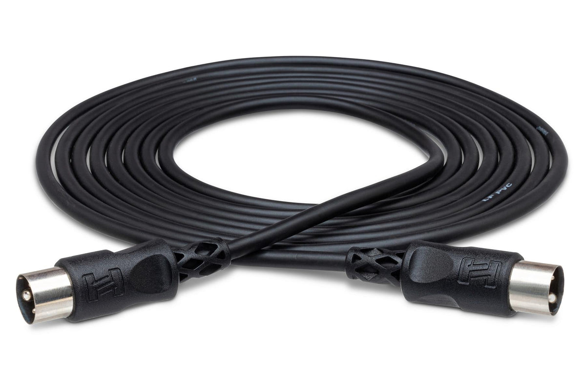 Hosa MID-300 5-Pin DIN - 5-Pin DIN MIDI cable, full coiled cable view