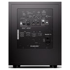 Adam Audio Sub10 PRO, rear panel with XLR/TRS combo, AES3 and Ethernet connections