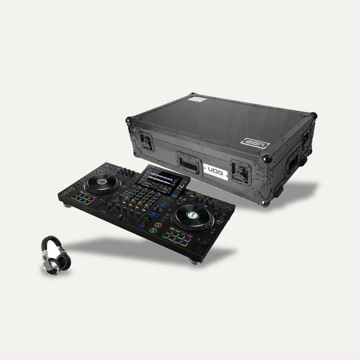 AlphaTheta XDJ-AZ + UDG Ultimate Flight Case + Pioneer HDJ-X10 DJ Set – Headphones Colour Silver