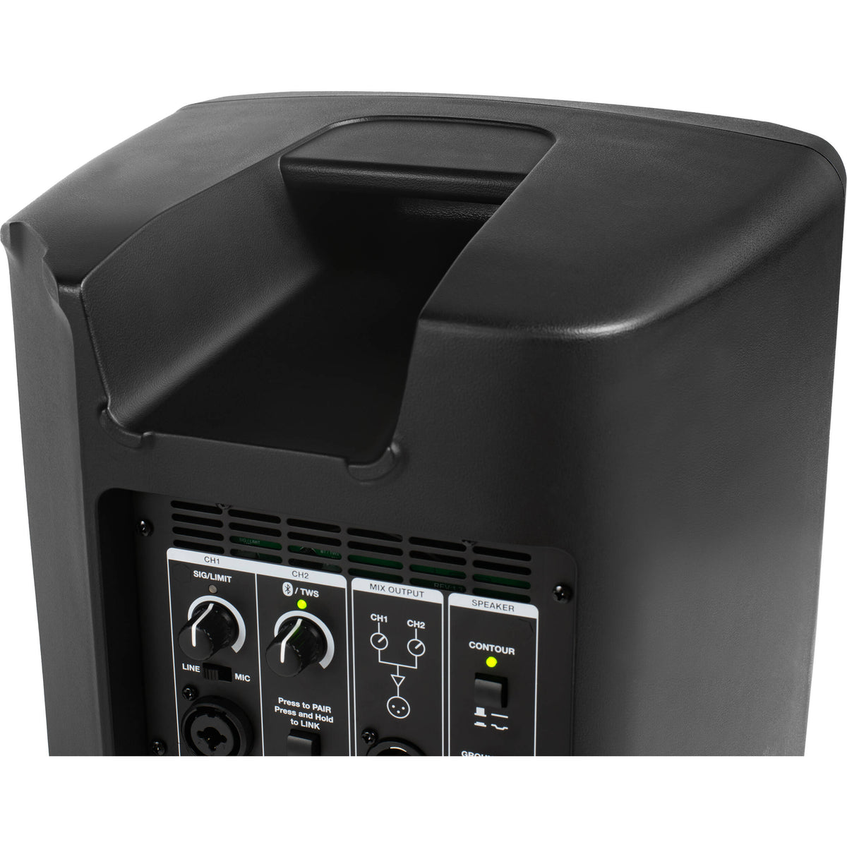Alto Professional TX410 active loudspeaker, detail view.