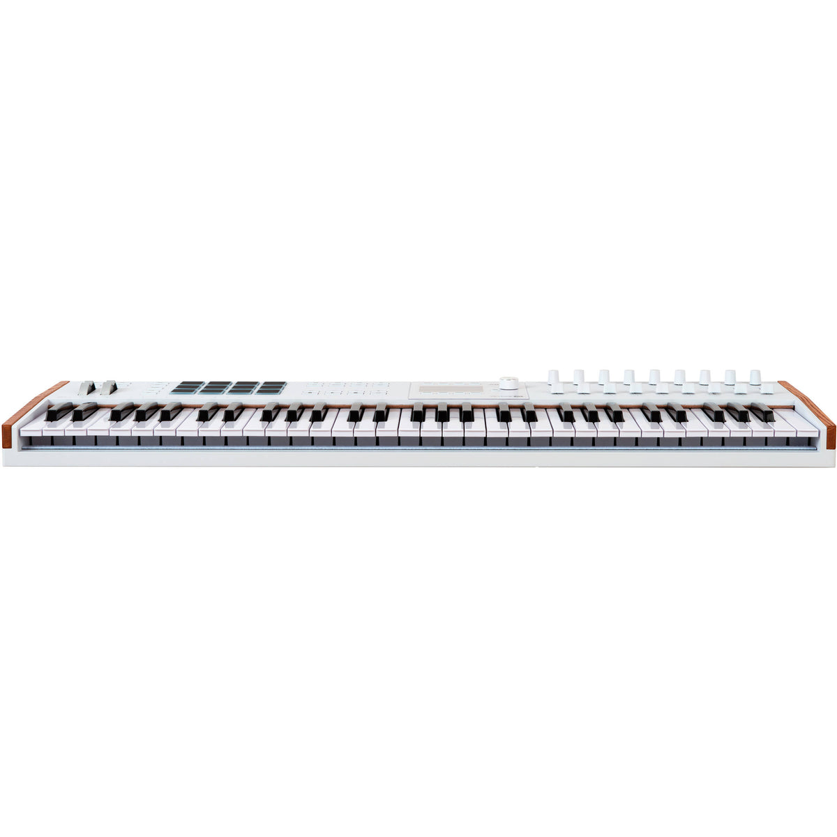 Arturia KeyLab 61 MK3 MIDI keyboard in white finish, front view