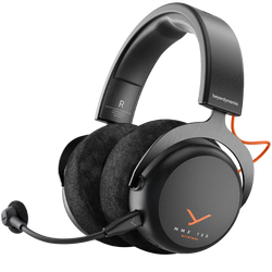 Beyerdynamic MMX 150 Wireless gaming headset, angled view in black