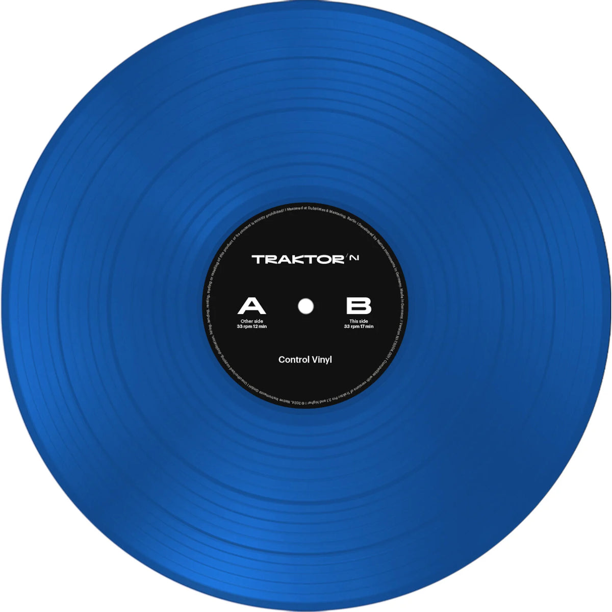 Native Instruments Traktor Control Vinyl timecode vinyls, blue lifestyle shot