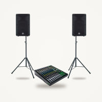 Yamaha DBR12 Pair + Mackie ProFX12v3 + K&M 21435 Band PA Set