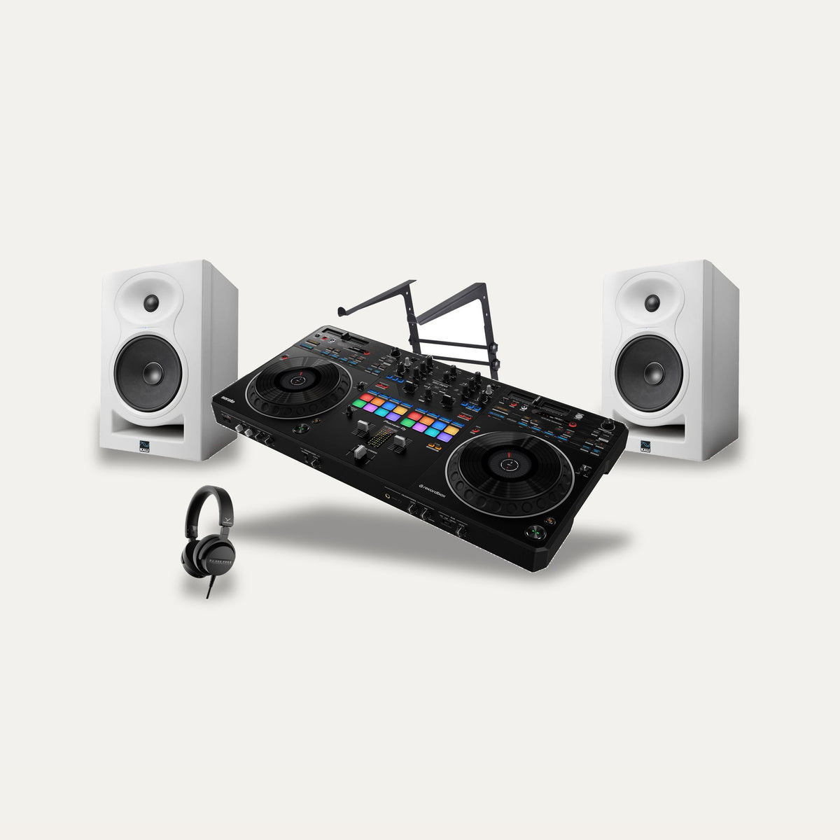 Pioneer DDJ-REV5 + Beyerdynamic DJ 300 PRO X + Kali LP-6 V2 DJ Studio Set – Monitor Colour White